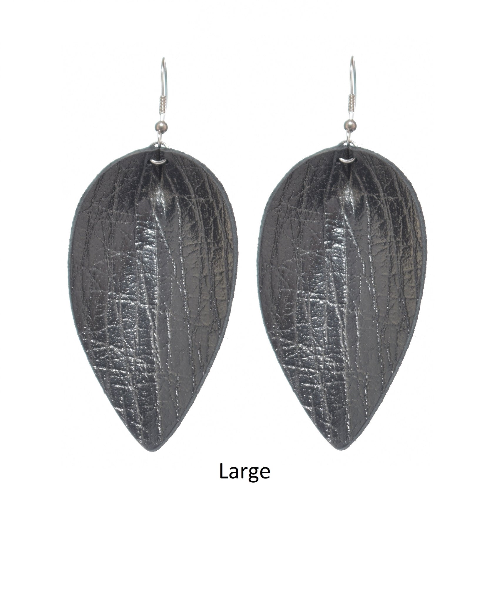 Leaf -  Leather, Black Crackle