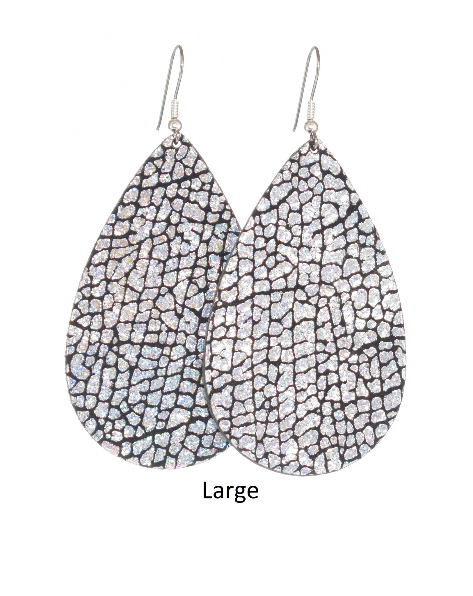 Leather - Suede, Metallic Silver Prism