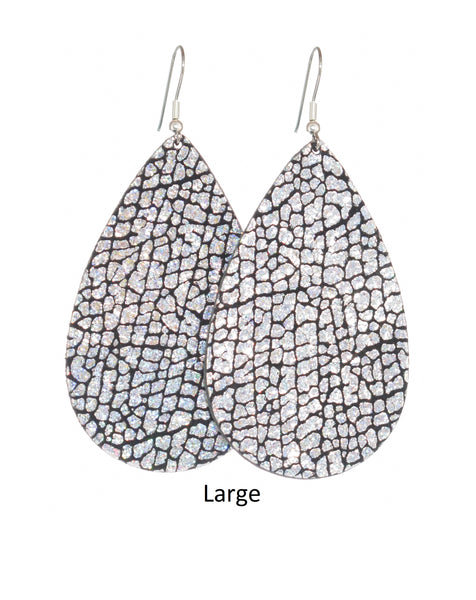 Leather - Suede, Metallic Silver Prism