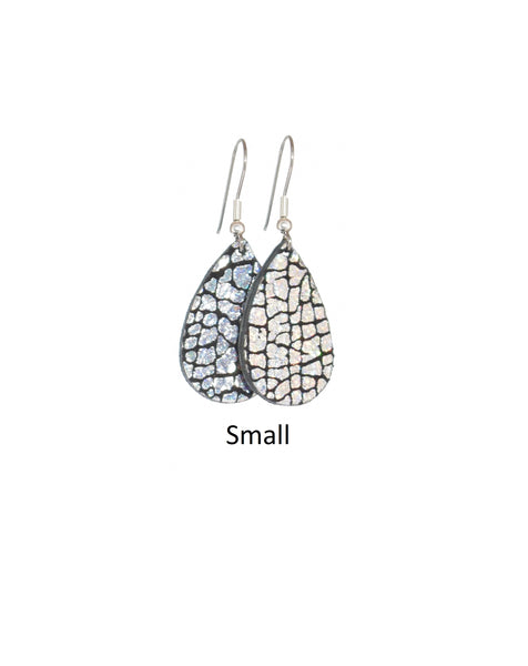 Leather - Suede, Metallic Silver Prism
