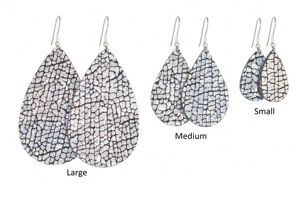 Leather - Suede, Metallic Silver Prism
