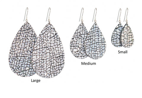 Leather - Suede, Metallic Silver Prism